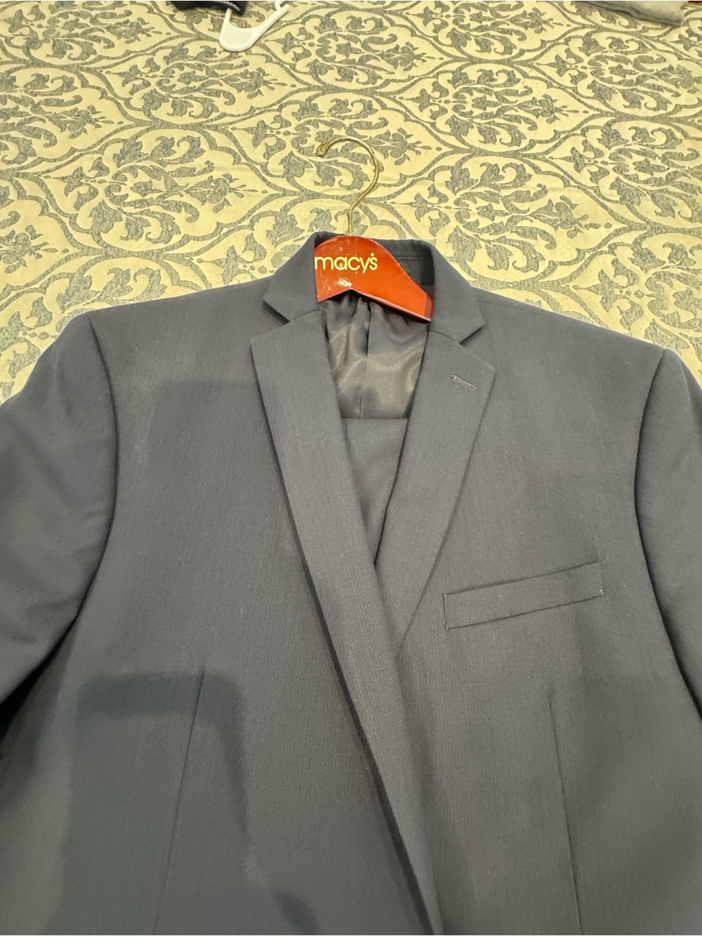 Macy's Men's Dark Navy Suit Jacket - Slim Lapel Blazer